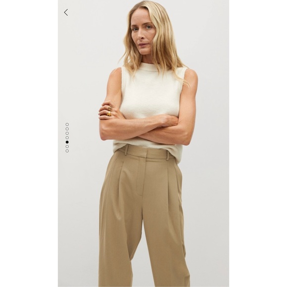 Mango High waist Straight Trousers - Picture 3 of 5